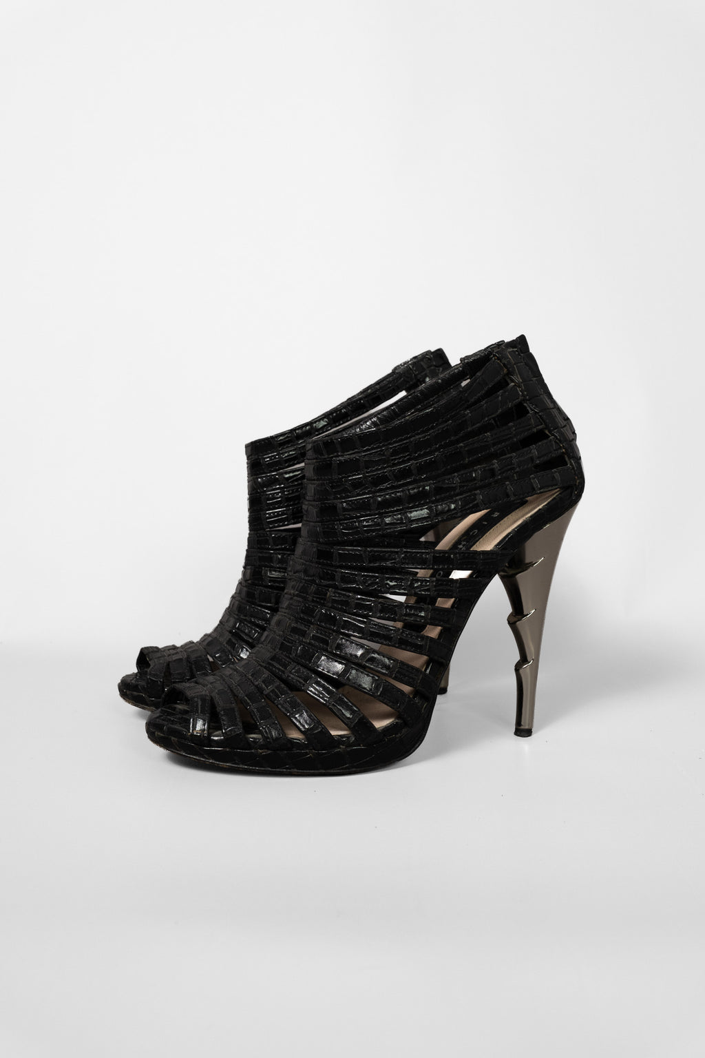 John Richmond - Leather Chrome Heels