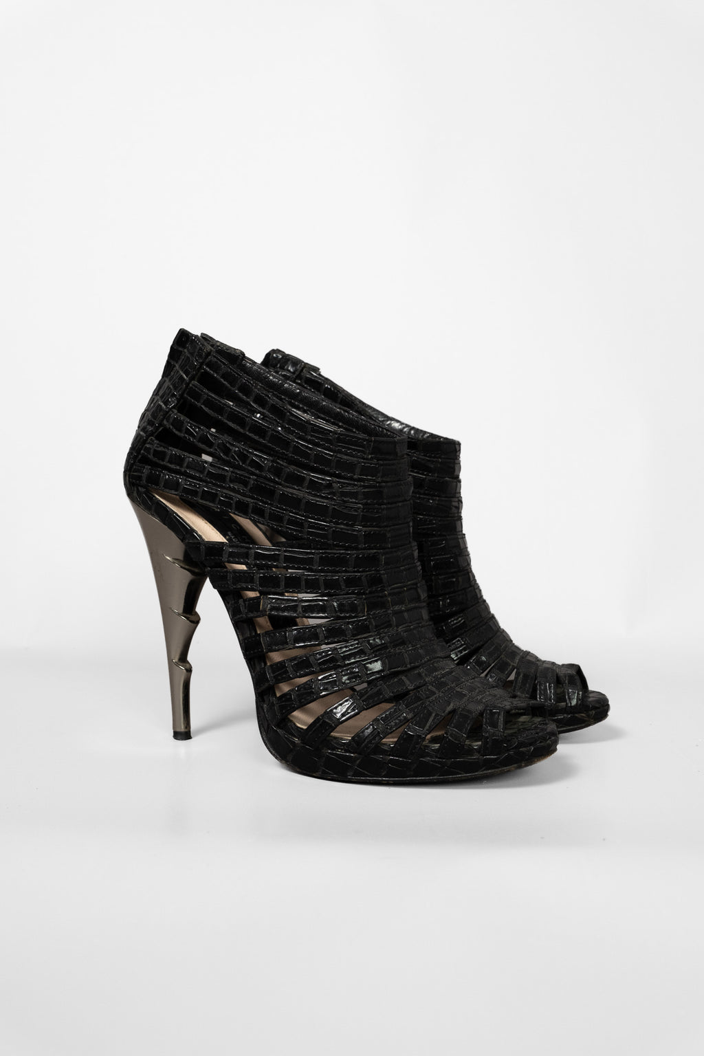 John Richmond - Leather Chrome Heels