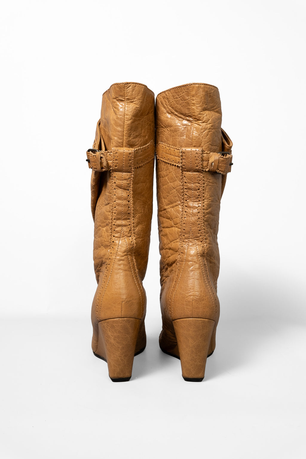 Balenciaga circa 2011 - Wrap Wedge Boots
